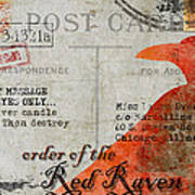 Order Of The Red Raven Faux Poste Art Print