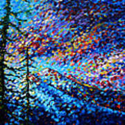 Original Abstract Impressionist Landscape Contemporary Art By Madart Mountain Glory Art Print