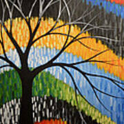 Original Abstract Landscape Tree Art Painting ... Tree Of Life Art Print