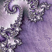 Ornate Lavender Fractal Abstract One Art Print