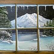 Out My Window-bright Winter's Night Art Print