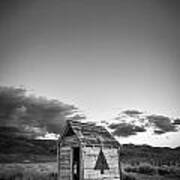 Outhouse And Moon Art Print
