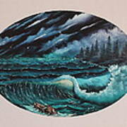 Oval Ocean View Art Print