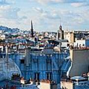 Over Paris Rooftops To Sacre Coeur Art Print