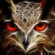 Owl - Fractal Artwork Art Print