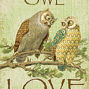 Owl Love-c Art Print