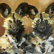 Painted Dogs Art Print