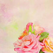 Painterly Roses Art Print
