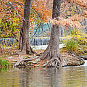 Panorama Of Guadalupe River In Hunt Texas Hill Country Art Print