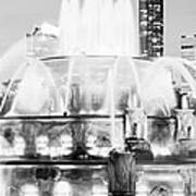 Panoramic Picture Of Chicago Buckingham Fountain Art Print