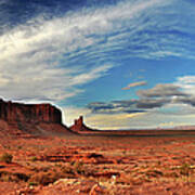 Panoramic View Of Monument Valley From Art Print