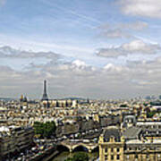Paris City Skyline Art Print