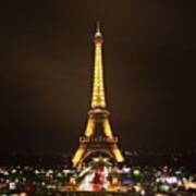 #paris #france #night #lights Art Print