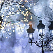 Paris Holiday Magical Sparkling Twinkling Lights - Paris Sparkling Street Lanterns Art Print