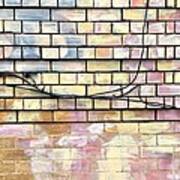 Pastel Brick Wall Art Print