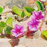 S Pastel Purple Beach Vine - Square Art Print