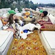 Paul And Talitha Getty On Roof Terrace Art Print