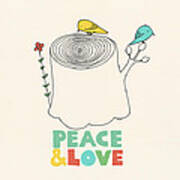 Peace And Love Art Print