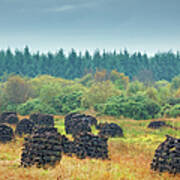 Peat Stacks In Ireland Art Print