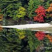 Peck Pond Autumn Reflections Ix Art Print