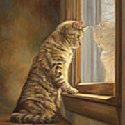 Peering Out The Window Art Print