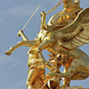 Pegasus Statue At The Pont Alexander Art Print
