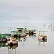 Phewa Lake In Pokhara Nepal Art Print