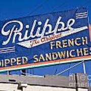 Philippe French Dipped Sandwiches In Antique Vintage Googie Art Art Print