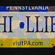 Phillies License Plate Map Art Print