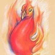 Phoenix In The Flames Art Print
