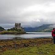 Photographers At Eilean Dunan Castel Scotland Uk Art Print