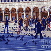 Piazza San Marco Frolic - Impression Art Print