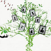 Pictures On Family Tree Art Print