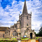Picturesque Village Church In Lacock England Art Print