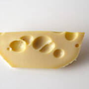 Piece Of Swiss Cheese, Close-up Art Print