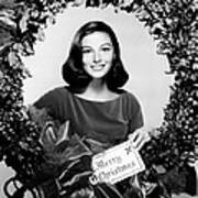 Pier Angeli With Christmas Greetings Art Print