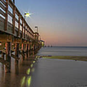 Pier At Dawn Art Print