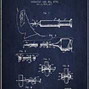 Piercing Device Patent From 1951 - Navy Blue Art Print