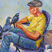 Pigeon Talk Art Print