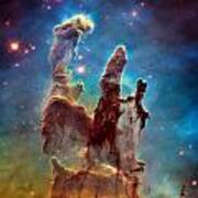 Pillars Of Creation In High Definition - Eagle Nebula Art Print