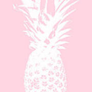 Pink And White Pineapple Art Print