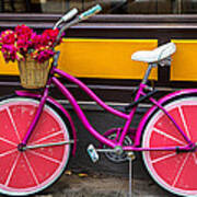 Pink Bike Art Print