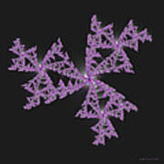 Pink Crystal Pinwheel Fractal Art Print
