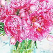 Pink Peonies Art Print