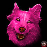 Pink Siberian Husky Mix Dog Pop Art - 5060 Bb Art Print