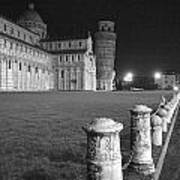 Pisa At Night Art Print