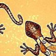 Playful Geckos Art Print