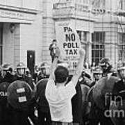 Poll Tax Riots London Art Print