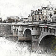 Pont Neuf Bridge Art Print
