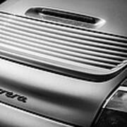 Porsche Carrera Rear Emblem -1049bw Art Print